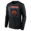 Edmonton Oilers Home Ice Pop Personalized Name & Number Long Sleeve T-Shirt - Black - Side View