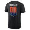 Edmonton Oilers Home Ice Pop Personalized Name & Number T-Shirt - Black - Detail View