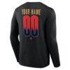 Florida Panthers Home Ice Pop Personalized Name & Number Long Sleeve T-Shirt - Black - Detail View
