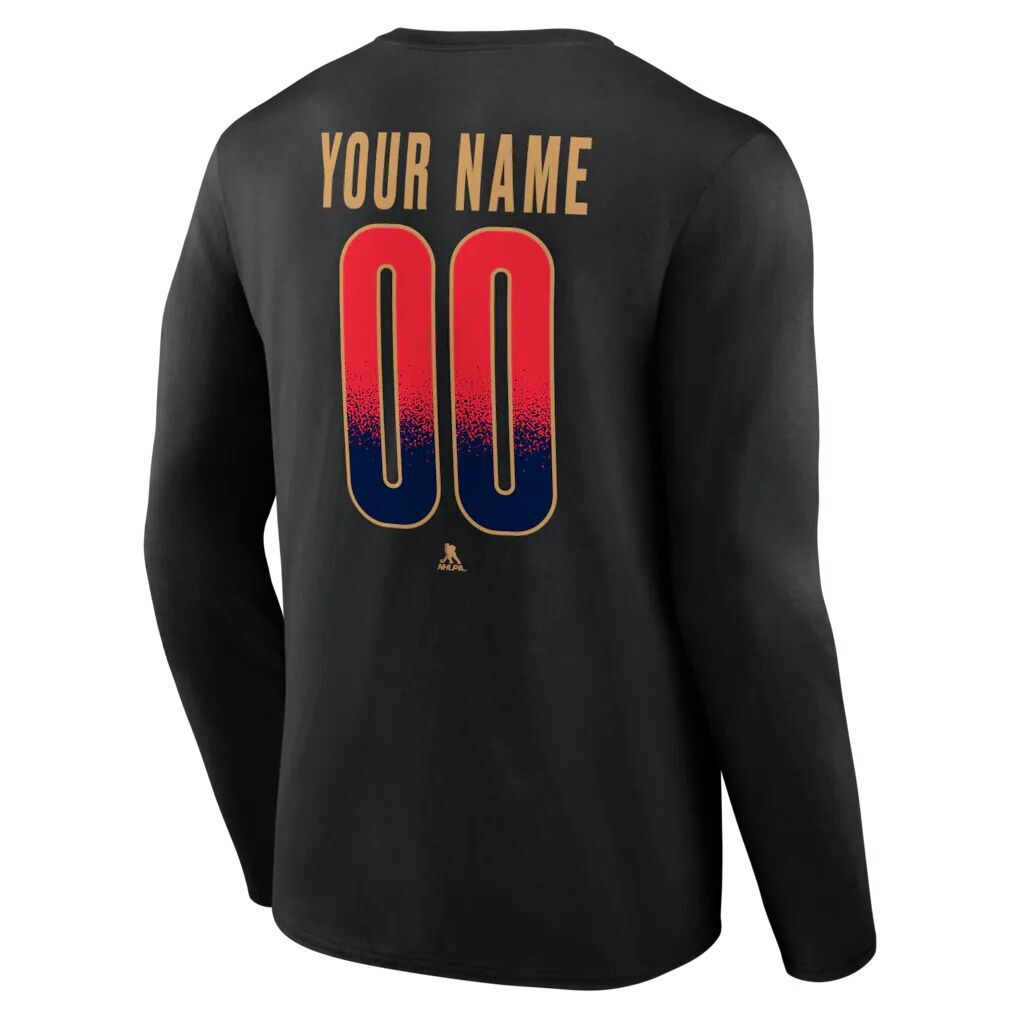 Florida Panthers  Home Ice Pop Personalized Name & Number Long Sleeve T-Shirt