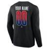 Montreal Canadiens Home Ice Pop Personalized Name & Number Long Sleeve T-Shirt - Black - Detail View