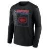 Montreal Canadiens Home Ice Pop Personalized Name & Number Long Sleeve T-Shirt - Black - Side View