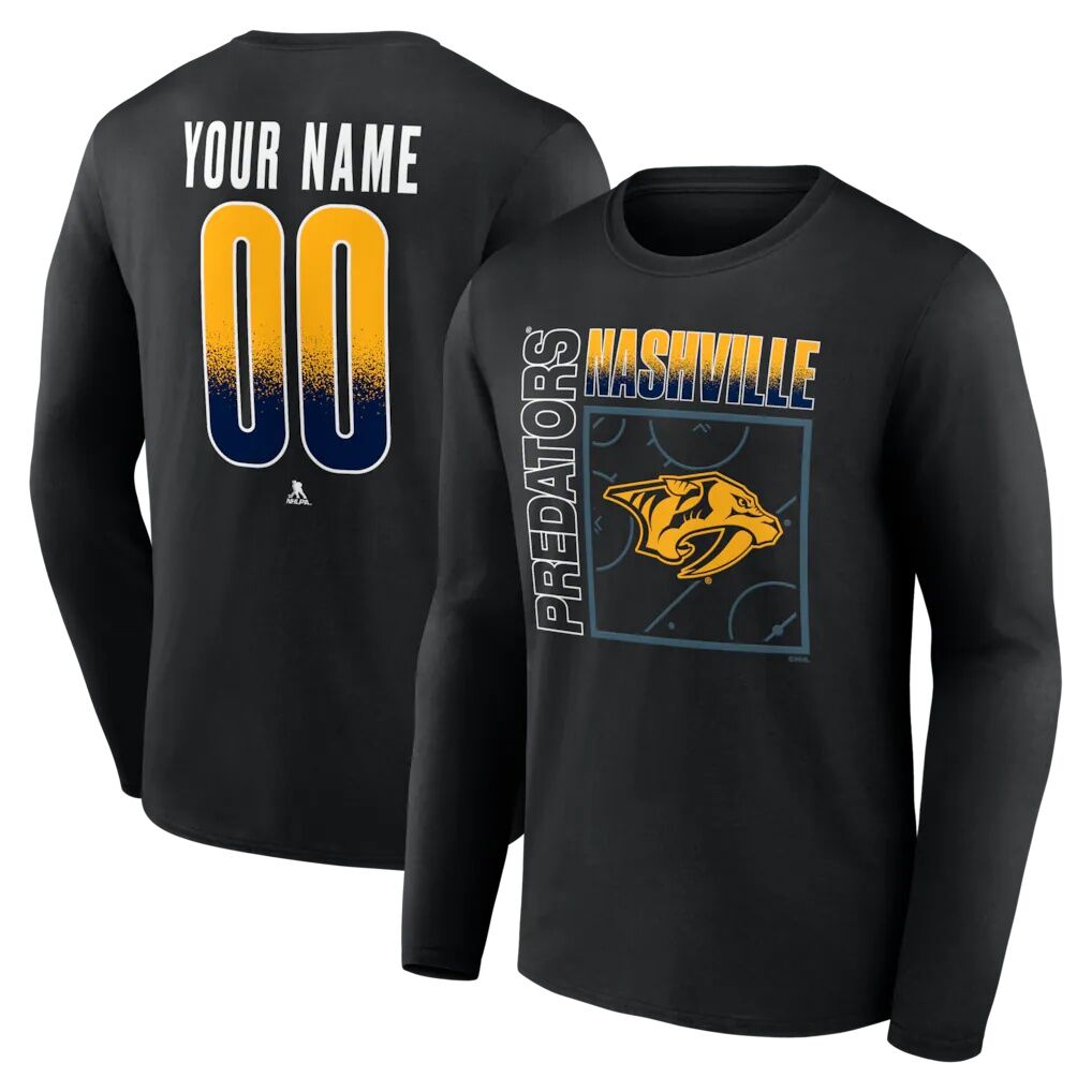 Nashville Predators  Home Ice Pop Personalized Name & Number Long Sleeve T-Shirt