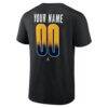 Nashville Predators Home Ice Pop Personalized Name & Number T-Shirt - Black - Detail View