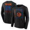 New York Islanders Home Ice Pop Personalized Name & Number Long Sleeve T-Shirt - Black - Front View