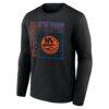 New York Islanders Home Ice Pop Personalized Name & Number Long Sleeve T-Shirt - Black - Side View