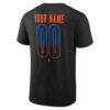 New York Islanders Home Ice Pop Personalized Name & Number T-Shirt - Black - Detail View