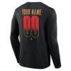 Ottawa Senators Home Ice Pop Personalized Name & Number Long Sleeve T-Shirt - Black - Detail View