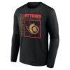 Ottawa Senators Home Ice Pop Personalized Name & Number Long Sleeve T-Shirt - Black - Side View