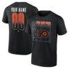 Philadelphia Flyers Home Ice Pop Personalized Name & Number T-Shirt - Black - Front View