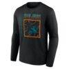 San Jose Sharks Home Ice Pop Personalized Name & Number Long Sleeve T-Shirt - Black - Side View