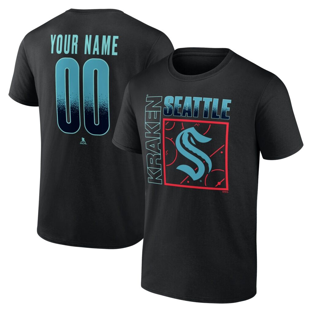Seattle Kraken  Home Ice Pop Personalized Name & Number T-Shirt
