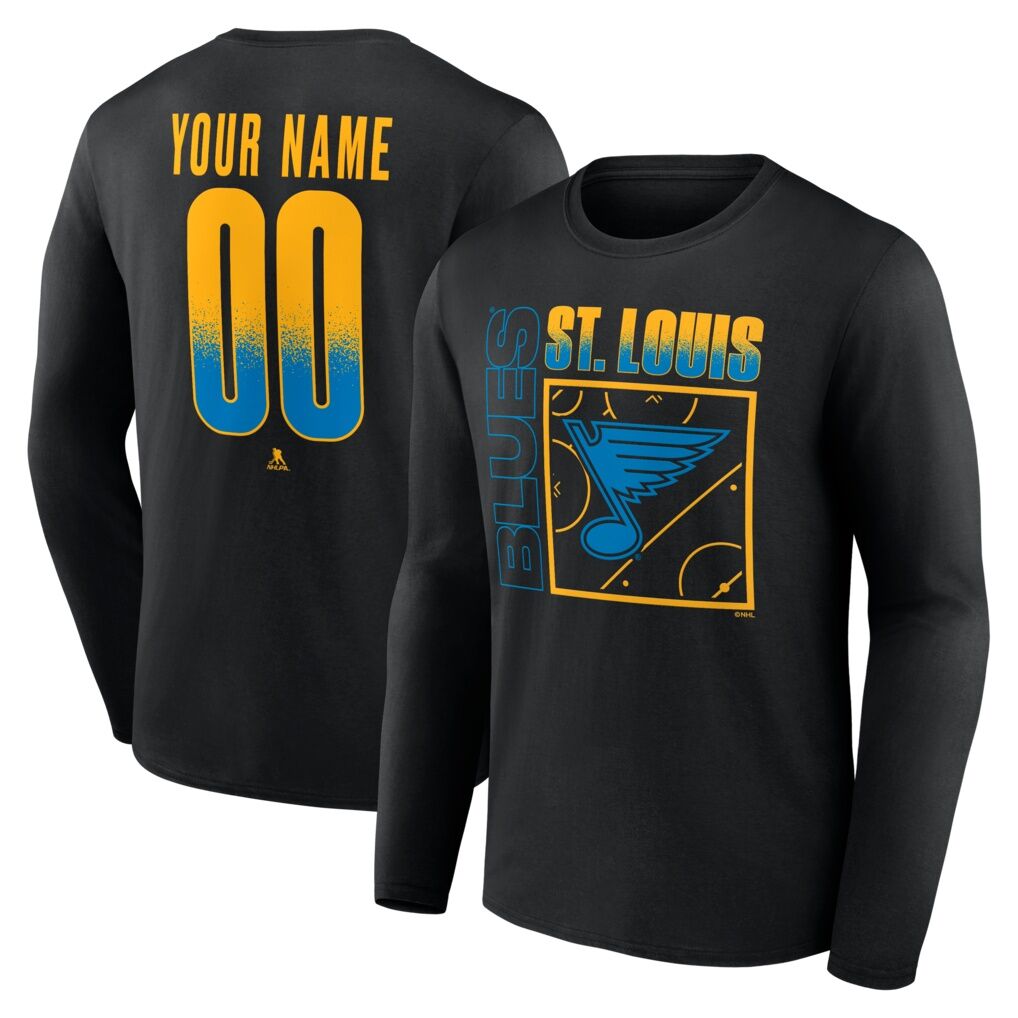 St. Louis Blues  Home Ice Pop Personalized Name & Number Long Sleeve T-Shirt