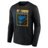 St. Louis Blues Home Ice Pop Personalized Name & Number Long Sleeve T-Shirt - Black - Side View