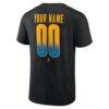 St. Louis Blues Home Ice Pop Personalized Name & Number T-Shirt - Black - Detail View