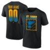 St. Louis Blues Home Ice Pop Personalized Name & Number T-Shirt - Black - Front View