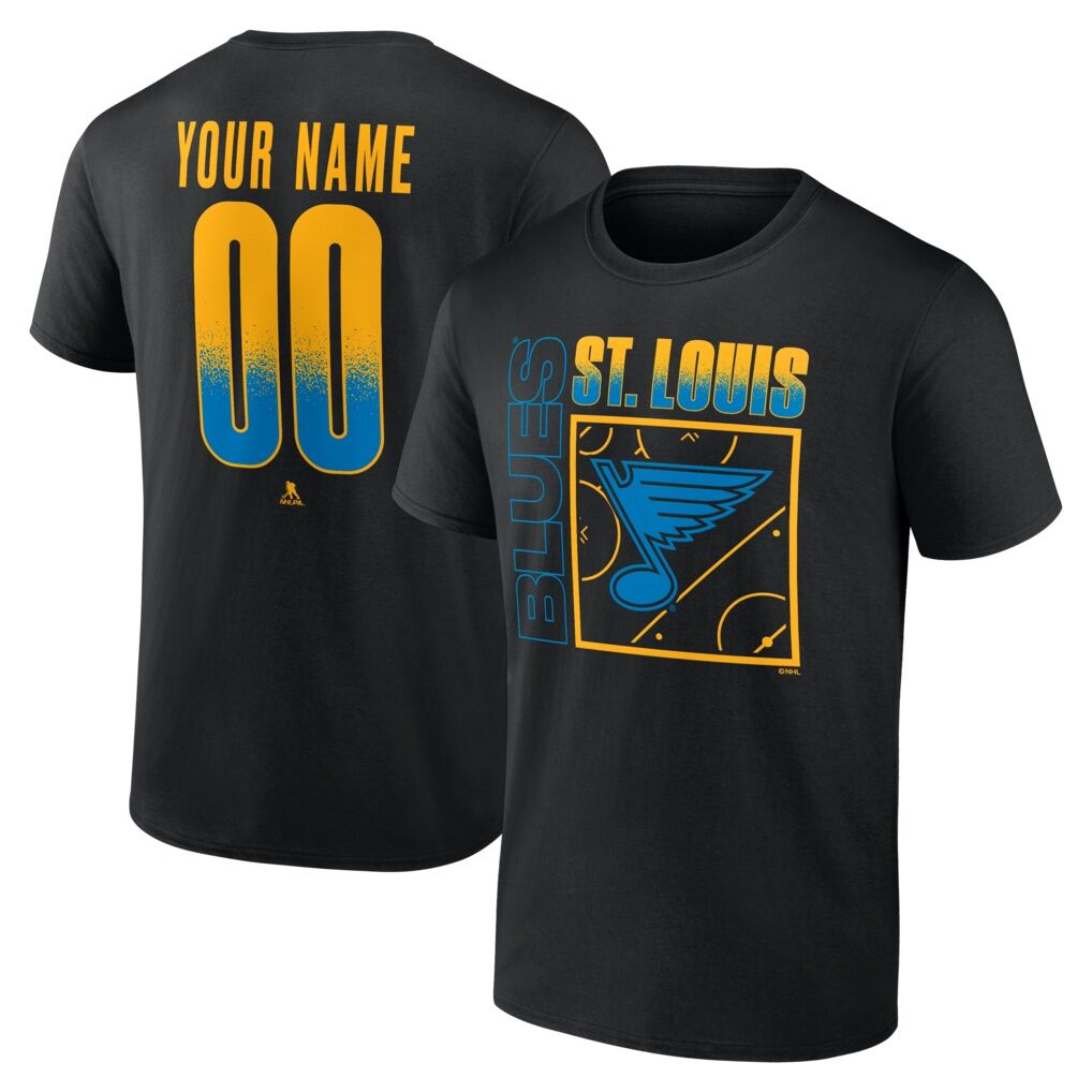 St. Louis Blues  Home Ice Pop Personalized Name & Number T-Shirt