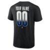 Tampa Bay Lightning Home Ice Pop Personalized Name & Number T-Shirt - Black - Detail View