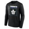 Toronto Maple Leafs Home Ice Pop Personalized Name & Number Long Sleeve T-Shirt - Black - Side View