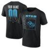 Utah Mammoth Home Ice Pop Personalized Name & Number T-Shirt - Black - Front View