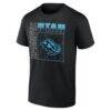 Utah Mammoth Home Ice Pop Personalized Name & Number T-Shirt - Black - Side View