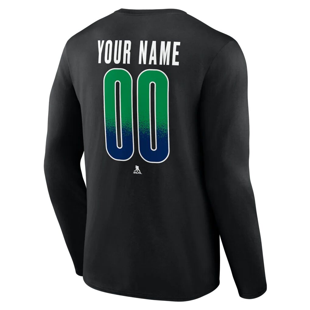 Vancouver Canucks  Home Ice Pop Personalized Name & Number Long Sleeve T-Shirt