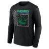 Vancouver Canucks Home Ice Pop Personalized Name & Number Long Sleeve T-Shirt - Black - Side View
