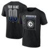 Winnipeg Jets Home Ice Pop Personalized Name & Number T-Shirt - Black - Front View