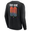 Anaheim Ducks Home Ice Pop Personalized Name & Number Sweatshirt - Black - Detail View