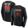 Anaheim Ducks Home Ice Pop Personalized Name & Number Sweatshirt - Black - Front View
