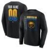 Buffalo Sabres Home Ice Pop Personalized Name & Number Sweatshirt - Black - Front View