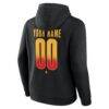Calgary Flames Home Ice Pop Personalized Name & Number Hoodie - Black - Detail View