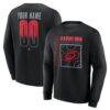 Carolina Hurricanes Home Ice Pop Personalized Name & Number Sweatshirt - Black - Front View