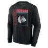 Chicago Blackhawks Home Ice Pop Personalized Name & Number Sweatshirt - Black - Side View