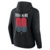 Chicago Blackhawks Home Ice Pop Personalized Name & Number Hoodie - Black - Detail View