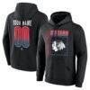 Chicago Blackhawks Home Ice Pop Personalized Name & Number Hoodie - Black - Front View
