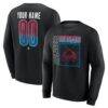 Colorado Avalanche Home Ice Pop Personalized Name & Number Sweatshirt - Black - Front View