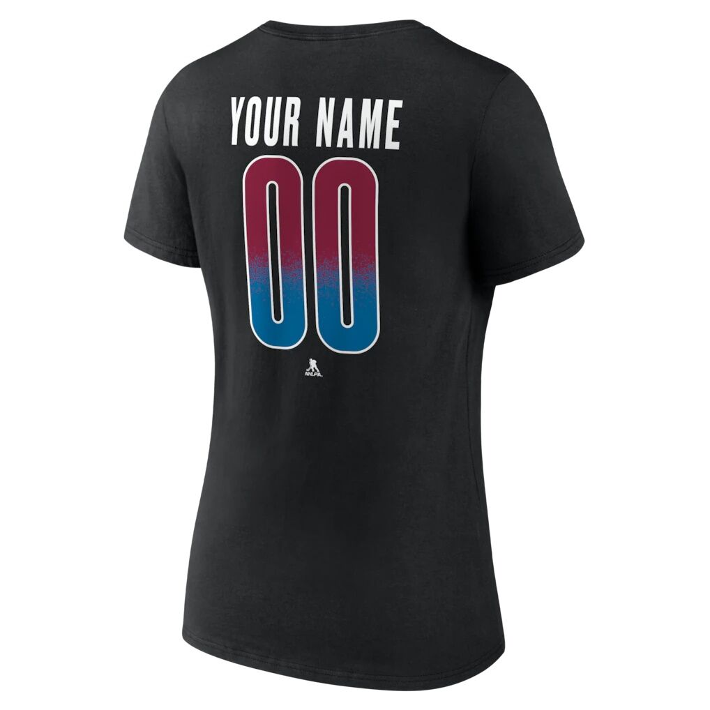 Colorado Avalanche Women's Home Ice Pop Personalized Name & Number V-Neck T-Shirt