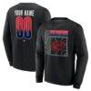 Columbus Blue Jackets Home Ice Pop Personalized Name & Number Sweatshirt - Black - Front View