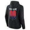 Columbus Blue Jackets Home Ice Pop Personalized Name & Number Hoodie - Black - Detail View