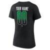Dallas Stars Women's Home Ice Pop Personalized Name & Number V-Neck T-Shirt - Black - Detail View