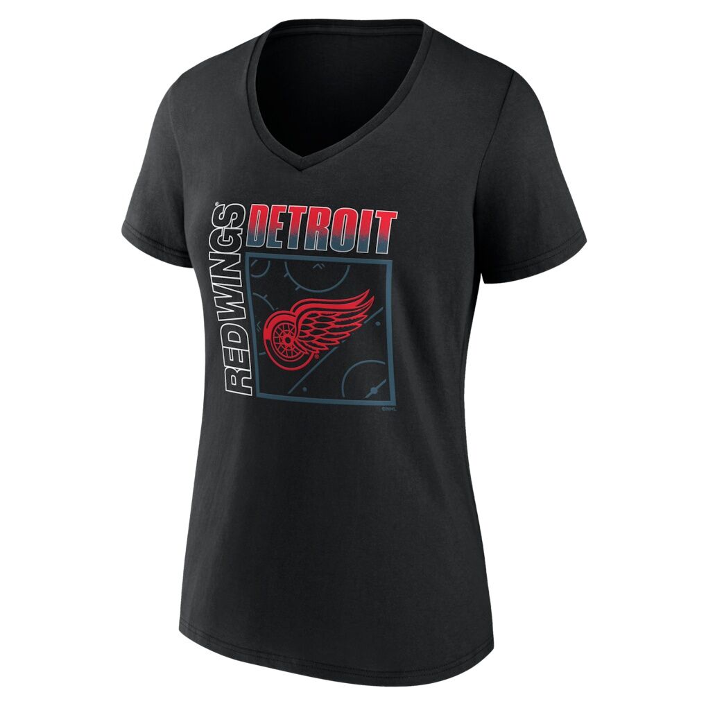 Detroit Red Wings Women's Home Ice Pop Personalized Name & Number V-Neck T-Shirt