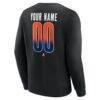 Edmonton Oilers Home Ice Pop Personalized Name & Number Sweatshirt - Black - Detail View