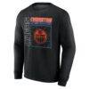 Edmonton Oilers Home Ice Pop Personalized Name & Number Sweatshirt - Black - Side View
