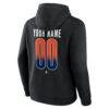 Edmonton Oilers Home Ice Pop Personalized Name & Number Hoodie - Black - Detail View