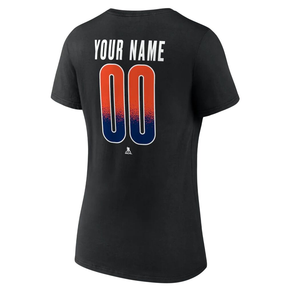 Edmonton Oilers Women's Home Ice Pop Personalized Name & Number V-Neck T-Shirt