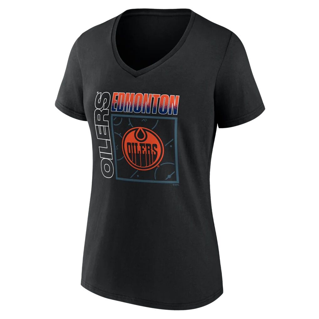 Edmonton Oilers Women's Home Ice Pop Personalized Name & Number V-Neck T-Shirt