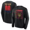 Florida Panthers Home Ice Pop Personalized Name & Number Sweatshirt - Black - Front View
