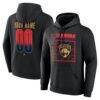 Florida Panthers Home Ice Pop Personalized Name & Number Hoodie - Black - Front View