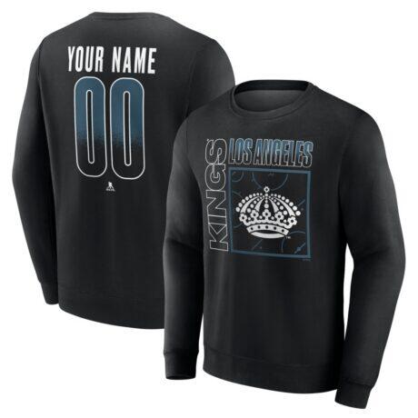 Los Angeles Kings Home Ice Pop Personalized Name & Number Sweatshirt - Black - Front View